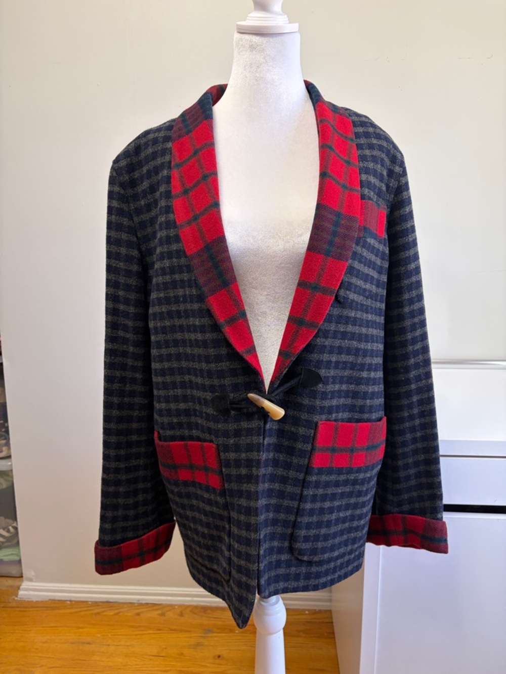 VINTAGE Lauren Ralph Lauren‎ 100% lambswool blazer, smoking jacket Size Medium
